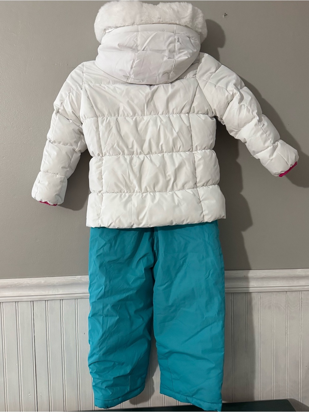 NWT SNOZU Kids 2 Piece Snowsuit Jacket w/ Matching Bib Pants Size 5 Fleece Lined - Picture 2 of 13